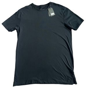 All Saints Men’s Astra SS Crew Oversized Fit T Shirt Sz Medium Jet Black NWT $75